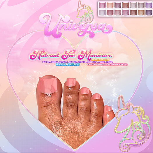 Second Life Marketplace UNIVERSA Natural Toe Manicure Short Toes